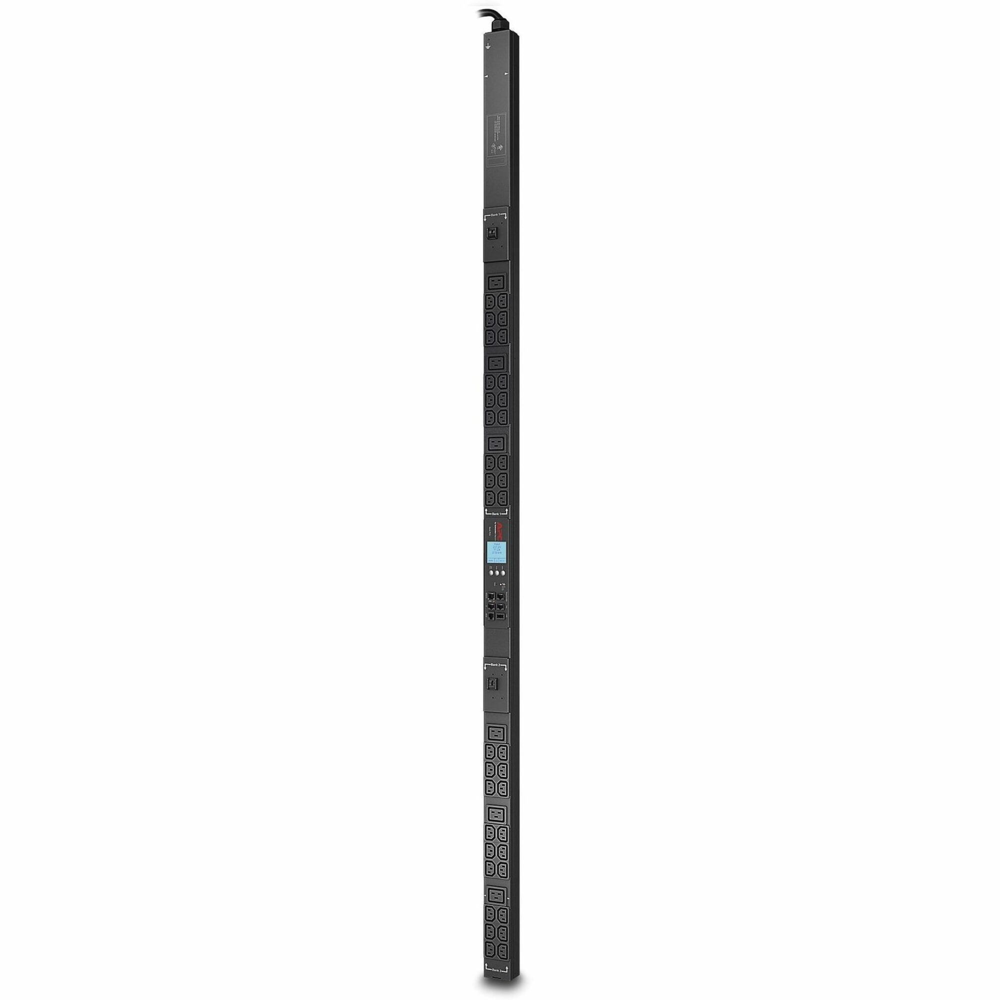 APC NetShelter Metered Rack PDU, 0U, 5.0kW, 200V and 208V, 30A, 36 C13 and 6 C19 outlets