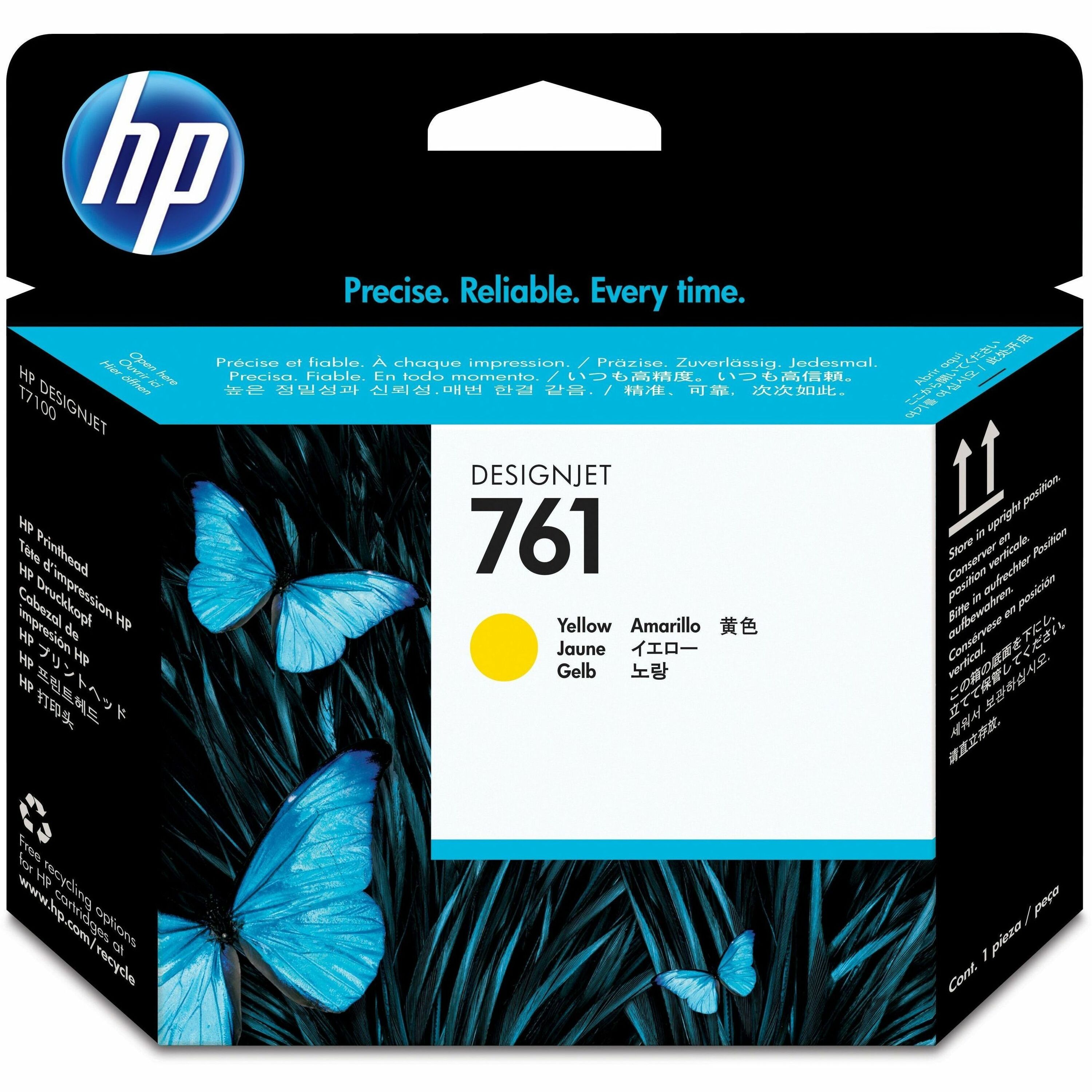 HP 761 (CH645A) Original Inkjet Printhead - Single Pack - Yellow - 1 Each