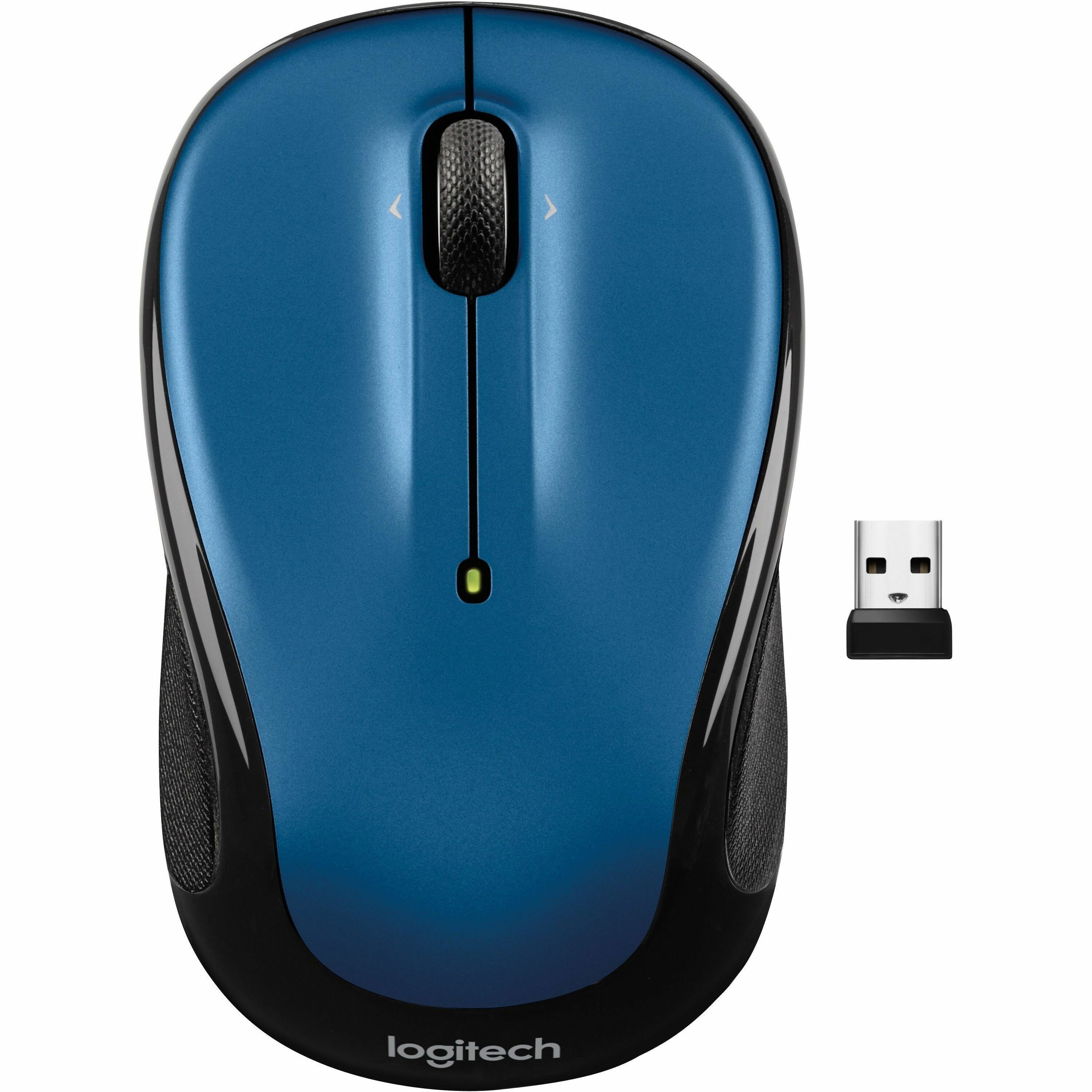 Logitech M325s Wireless Mouse, 2.4 GHz with USB Receiver, Blue