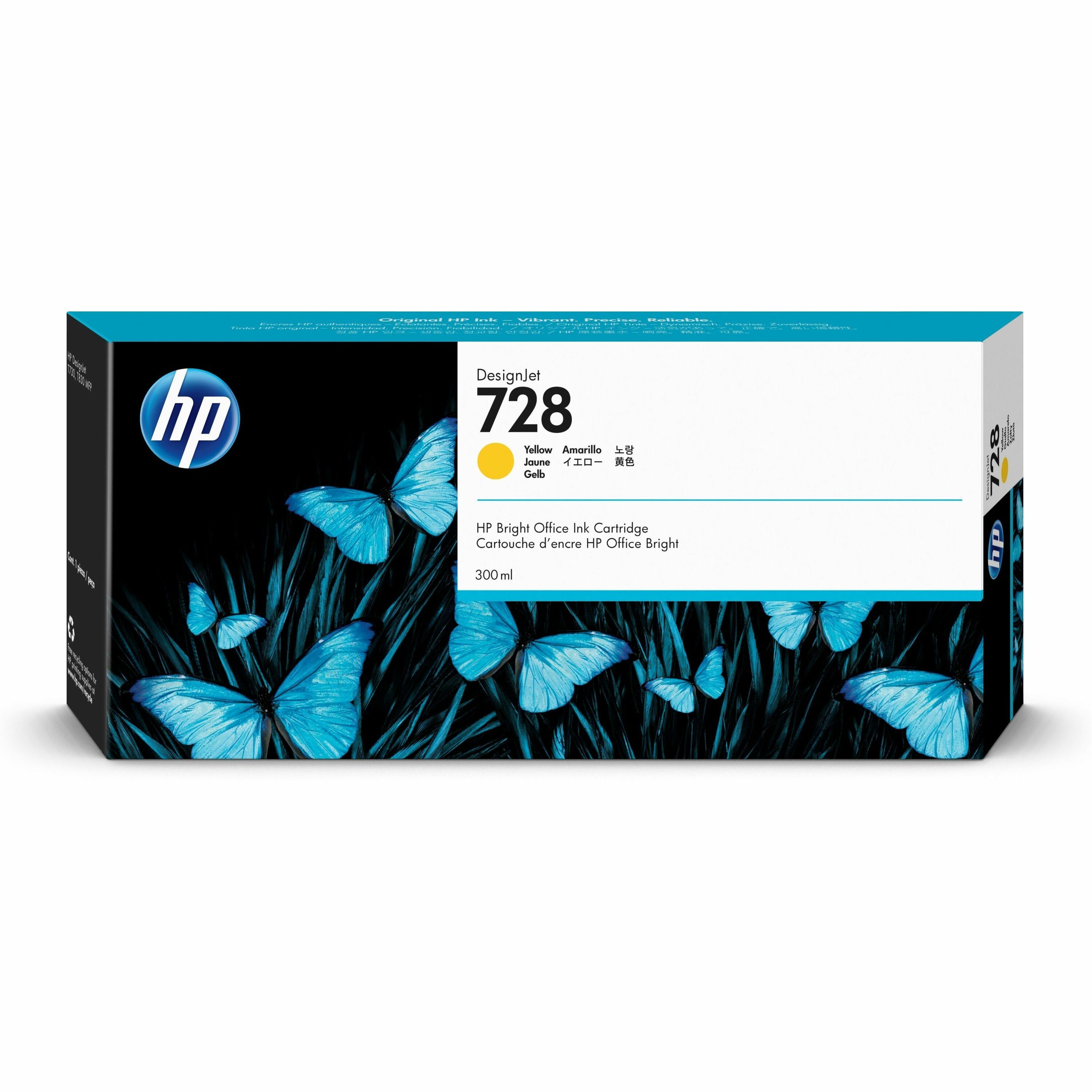 HP 728 Original Extra High Yield Inkjet Ink Cartridge - Yellow Pack