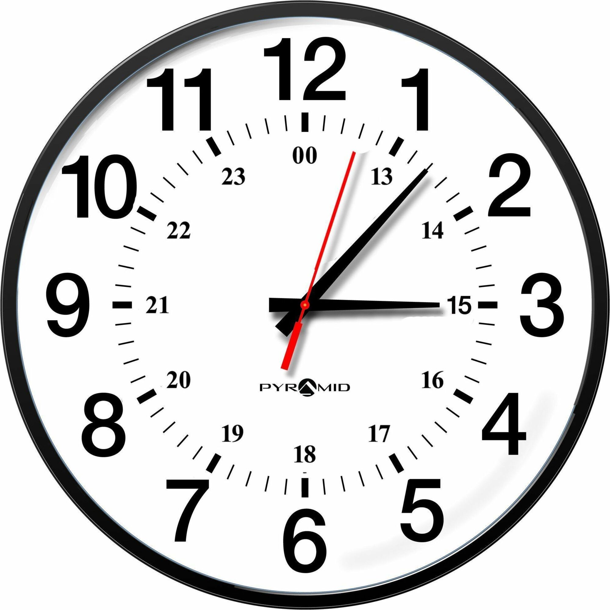 Pyramid Time Systems 17" PoE IP Network 12/24 Hour Analog Wall Clock