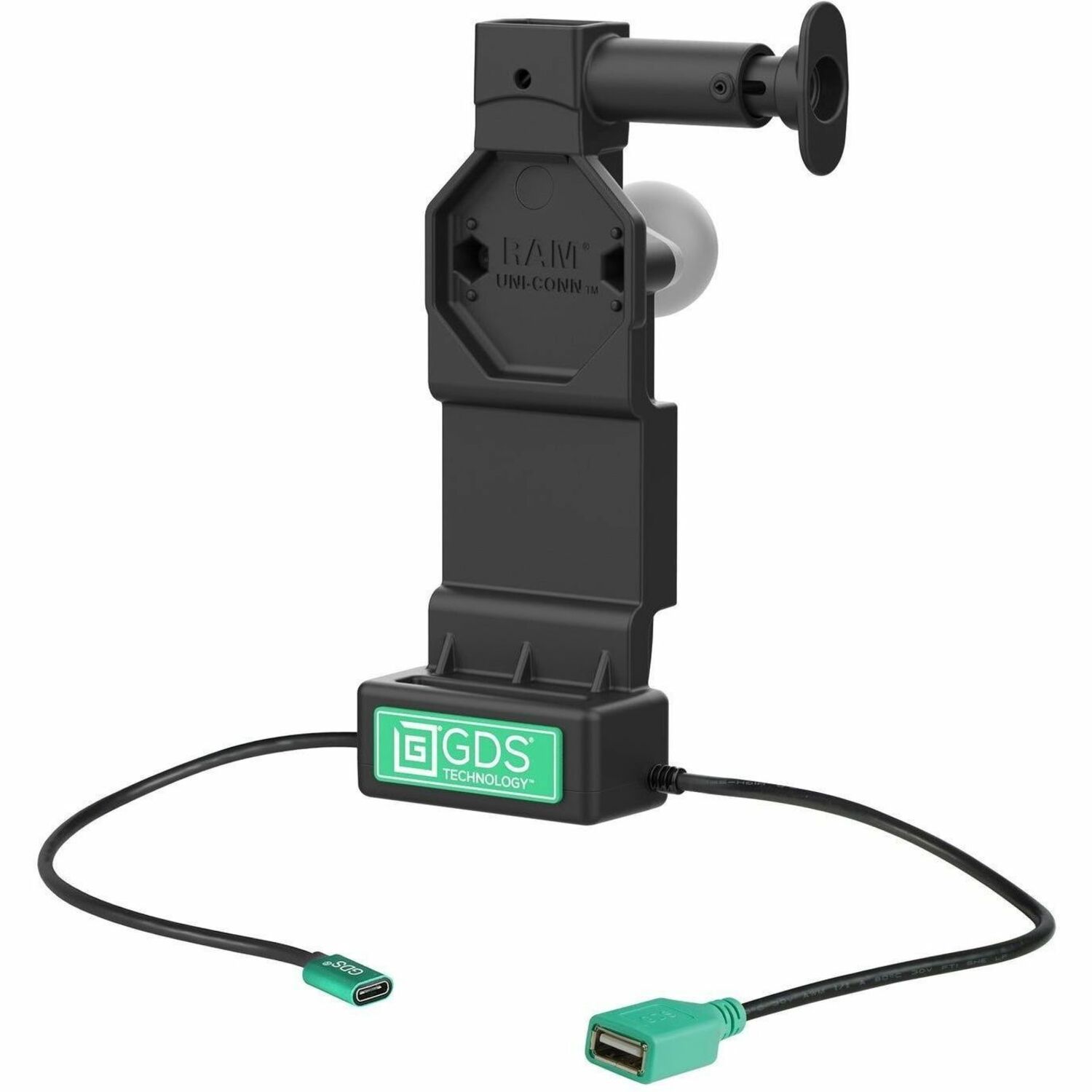 RAM Mounts GDS Uni-Conn Dock + Single USB-A with Release Button
