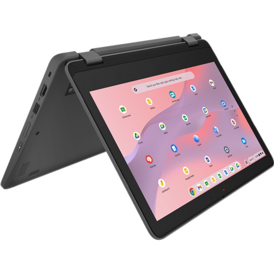 Lenovo 300e Yoga Chromebook Gen 4 82W20003US 11.6" Touchscreen Convertible 2 in 1 Chromebook - HD - 60 Hz - Octa-core (ARM Cortex A76 + Cortex A55) - 4 GB - 32 GB Flash Memory - English Keyboard - Graphite Gray