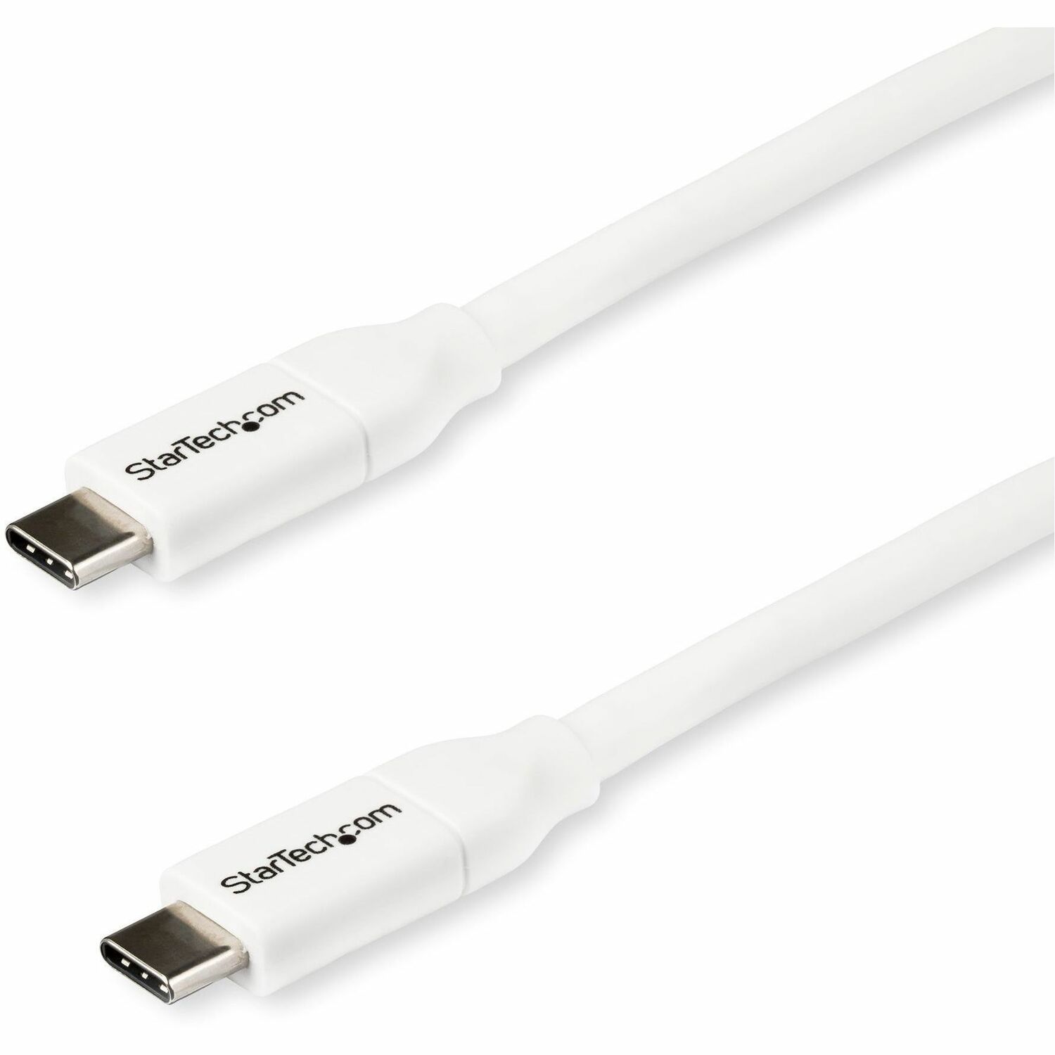 StarTech 6.6ft (2m) USB-C Fast Charging Cable, Charge & Sync, 100W (5A) PD, USB 2.0, USB-IF Certified - White USB C Charging Cord
