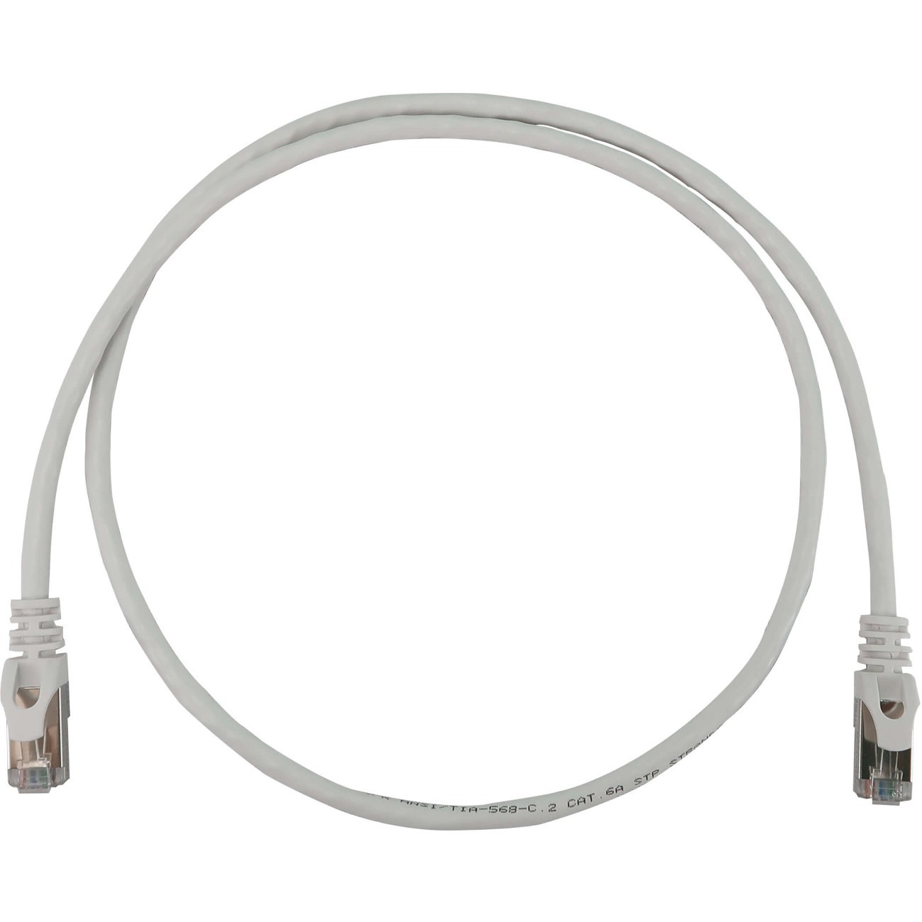 Tripp Lite by Eaton Cat6a 10G Snagless Shielded Slim STP Ethernet Cable (RJ45 M/M), PoE, White, 3 ft. (0.9 m)