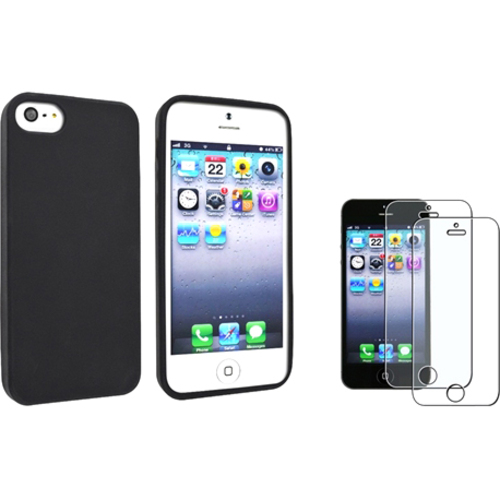 eForCity Skin Case + 2Pcs-Set Anti-Glare Lcd Cover Compatible With The New iPhone 5