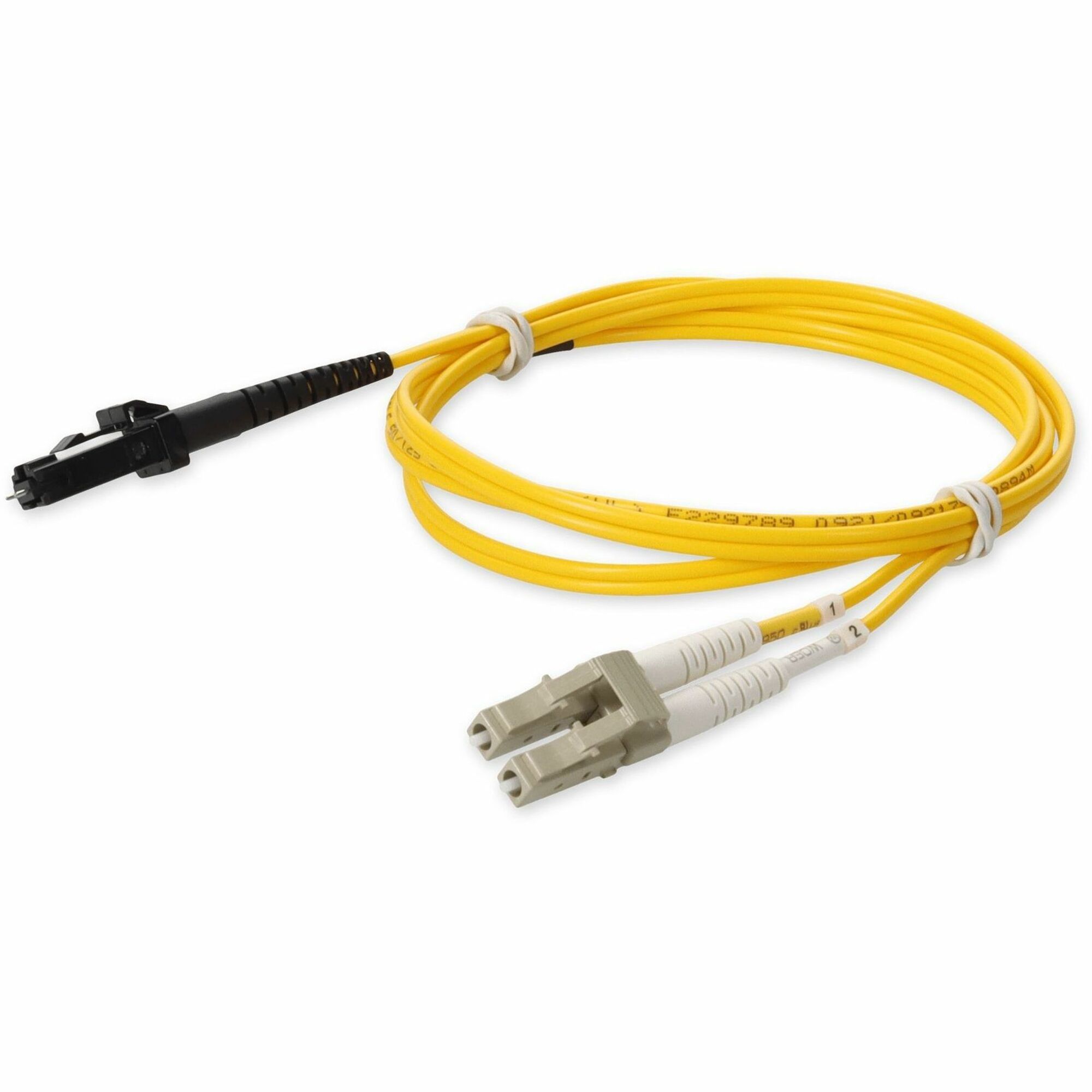 AddOn 2m LC to MT-RJ Yellow OM3 Duplex OFNR (Riser-Rated) Fiber Patch Cable
