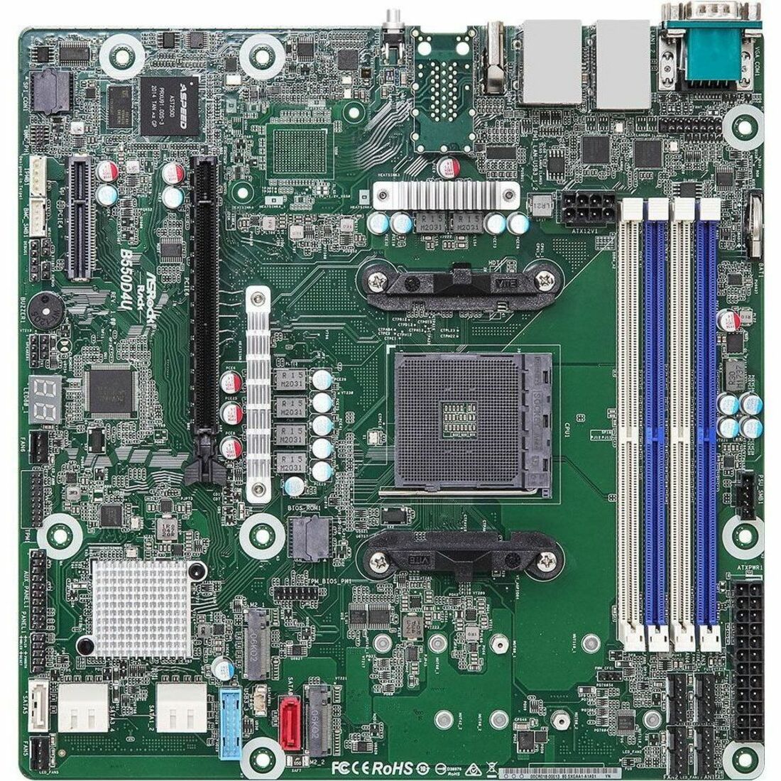 ASRock Rack B550D4U Server Motherboard - AMD B550 Chipset - Socket AM4 - Micro ATX