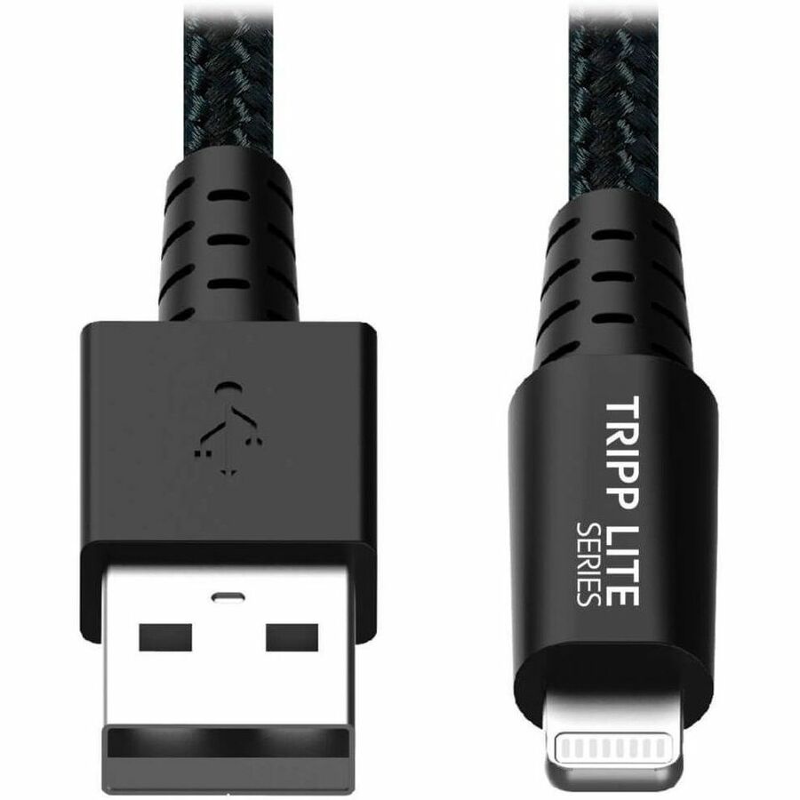 Eaton Tripp Lite Series Heavy-Duty USB-A to Lightning Sync/Charge Cable, UHMWPE and Aramid Fibers, MFi Certified - 1 ft. (0.31 m)
