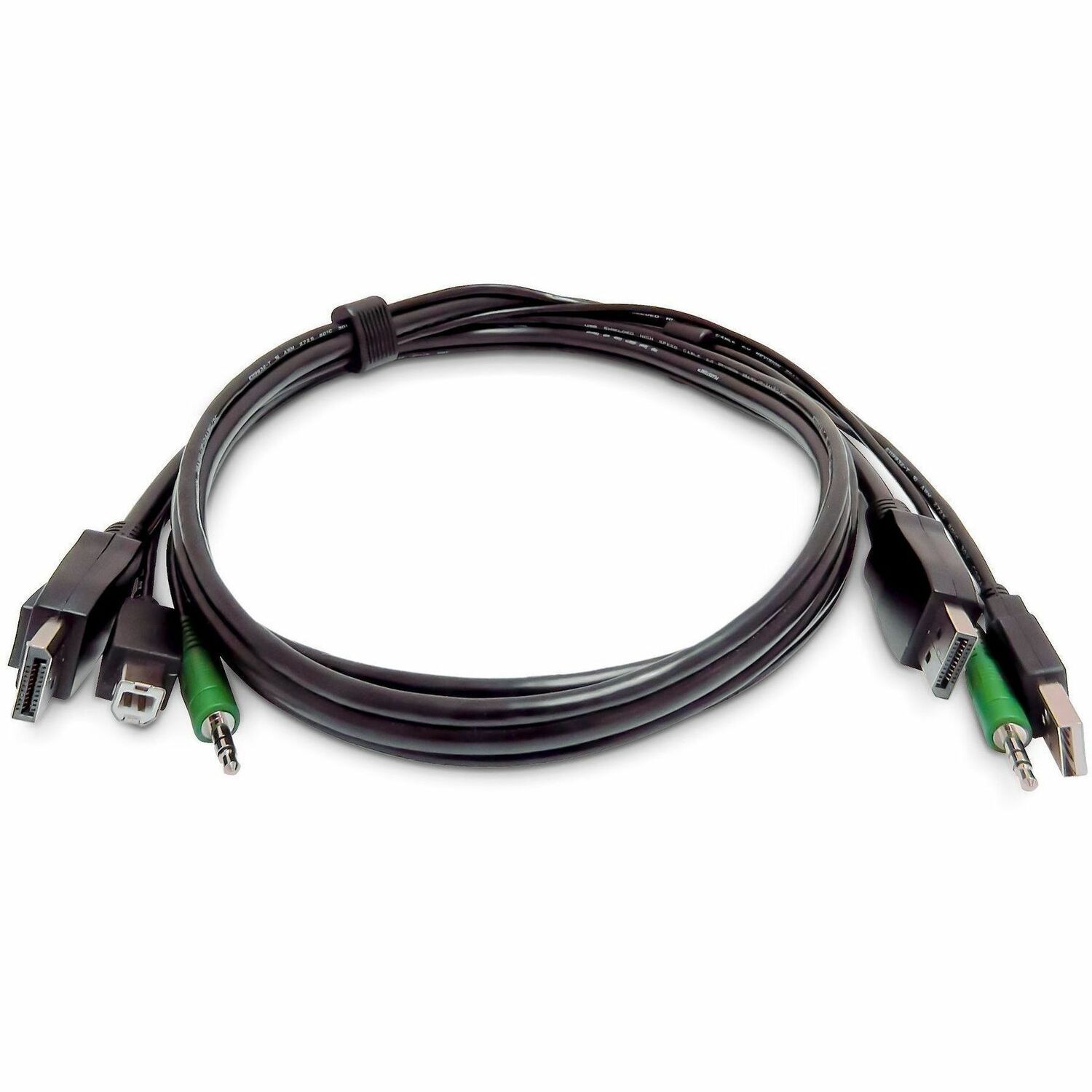 StarTech 10ft (3m) DisplayPort KVM Cable, USB 2.0, 3.5mm Audio, Universally Compatible Combo Cable for KVM Switches, TAA
