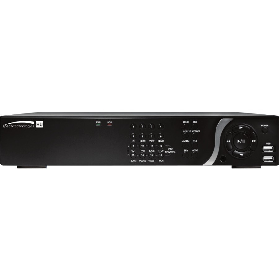 Speco 8 Channel 4K IP, HD-TVI Hybrid Video Recorder - 16 TB HDD