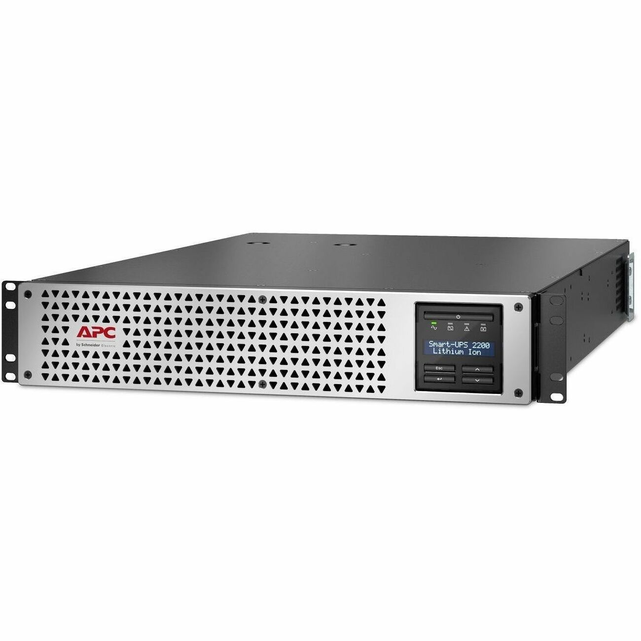 APC Smart-UPS, Line Interactive, 2200VA, Lithium-ion, Rackmount 2U, 120V, 2x NEMA 5-20R+6x NEMA 5-15R outlets, SmartConnect Port+SmartSlot, AVR, LCD