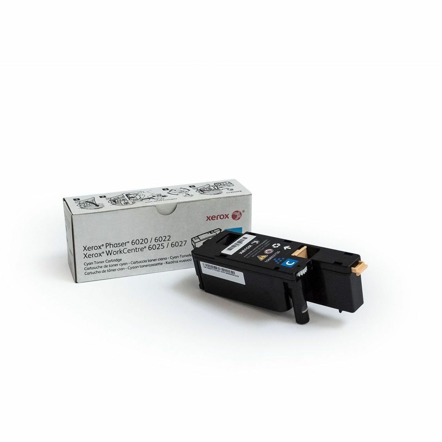Xerox Genuine Phaser&reg; 6020/6022, WorkCentre&reg; 6025/6027 Cyan Standard capacity Toner Cartridge (1000 Pages) - 106R02756