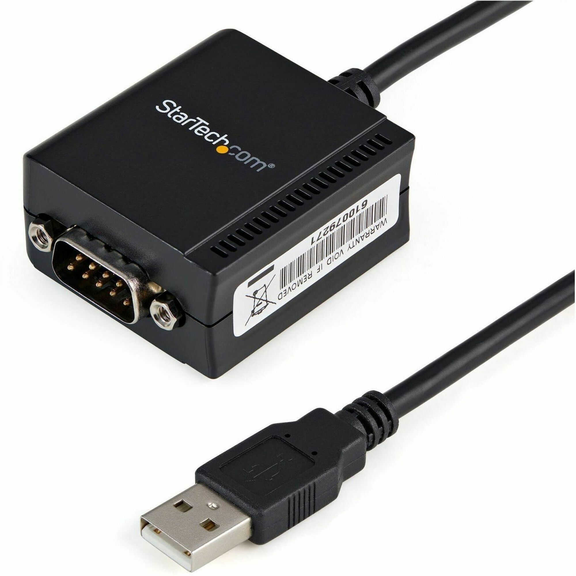 StarTech 6ft (1.8m) 1-Port FTDI USB to Serial RS232 Adapter Cable with COM Retention, USB to RS232 Adapter - TAA