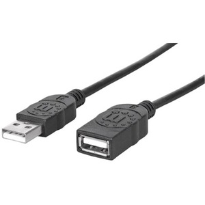 USB-A to USB-A Extension Cable, 1.8m, Male to Female, 480 Mbps (USB 2.0), Hi-Speed USB, Black, Lifetime Warranty, Equivalent to USBEXTAA6BK