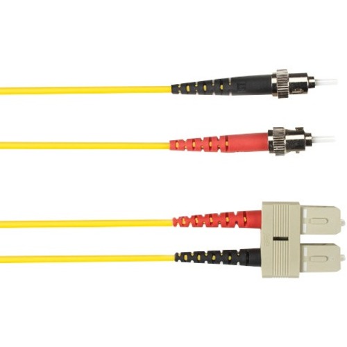 Black Box Colored Fiber OS2 9-Micron Singlemode Fiber Optic Patch Cable - Duplex, Plenum