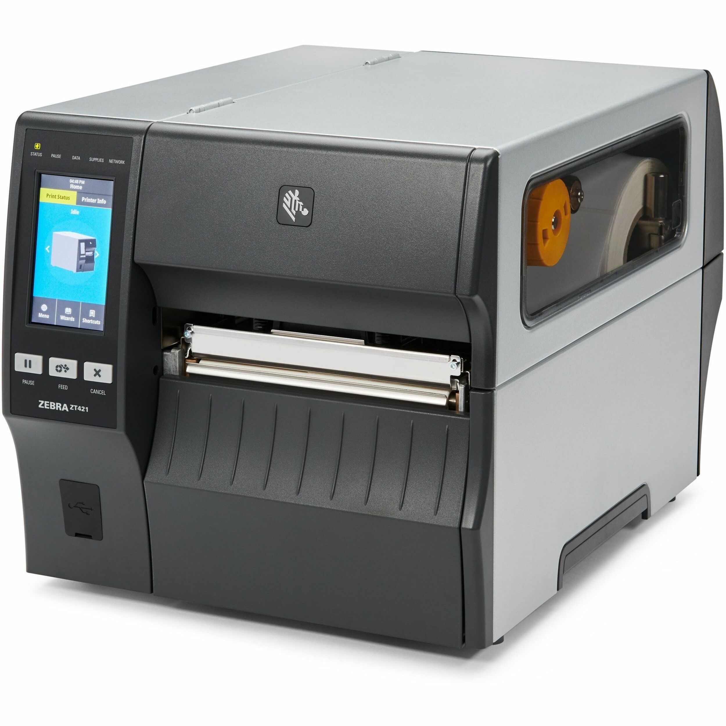 Zebra - IMSourcing Certified Pre-Owned ZT421 Manufacturing, Transportation & Logistic, Industrial, Retail, Healthcare Direct Thermal/Thermal Transfer Printer - Monochrome - Label Print - USB - USB Host - Serial - Bluetooth - Near Field Communication (NFC) - EU, UK