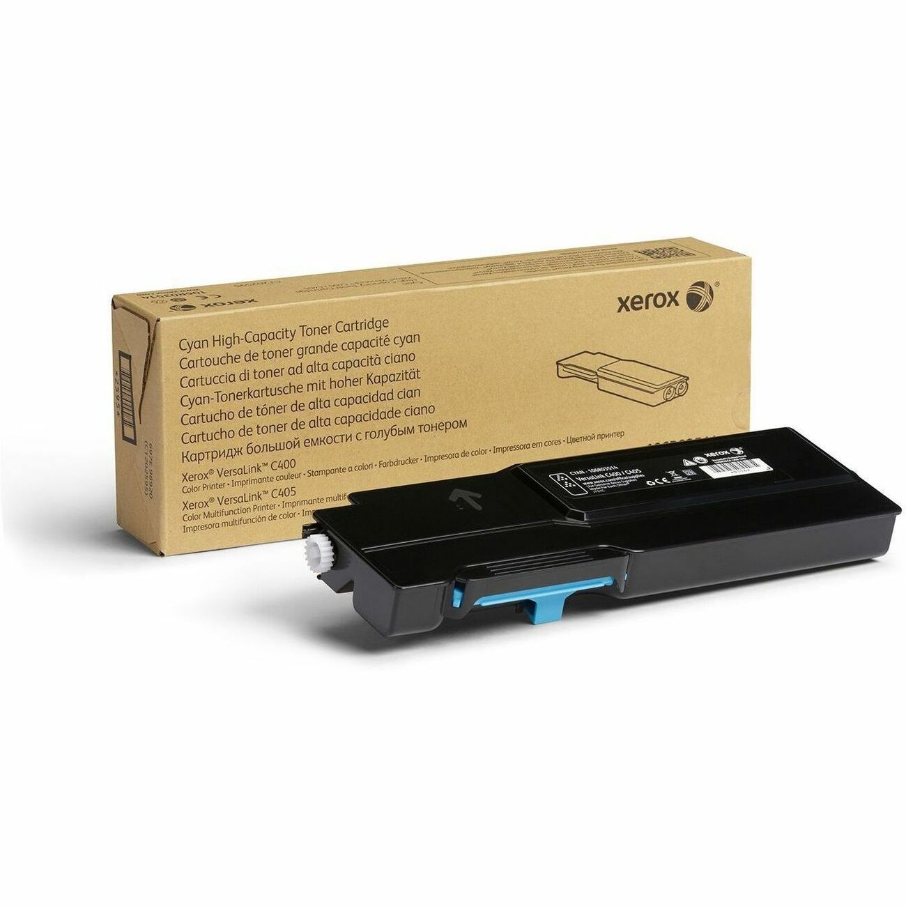 Xerox Genuine Xerox&reg; VersaLink&reg; C400 Color Printer, C405 Color Multifunction Printer Cyan High capacity Toner Cartridge (4800 Pages) - 106R03514