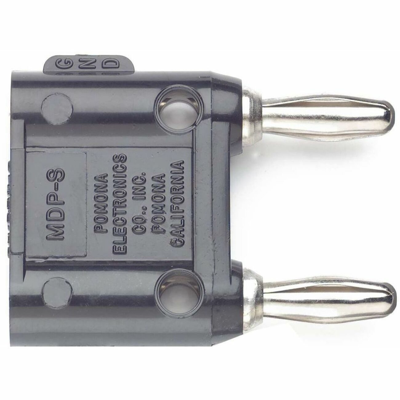 Pomona Double Banana Plug With Shorting Bar, Black