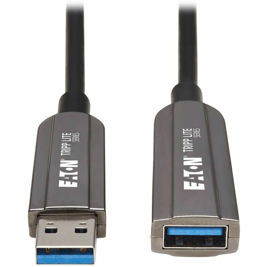 Tripp Lite by Eaton USB 3.2 Gen 1 CL3-Rated Fiber Active Optical Cable (AOC) - Extension/Repeater A M/F Black 50 m (164 ft.)
