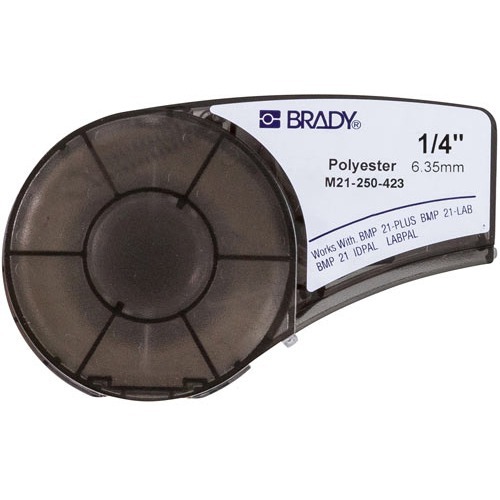 Brady People ID Label Cartridge for BMP21-PLUS Printer, White