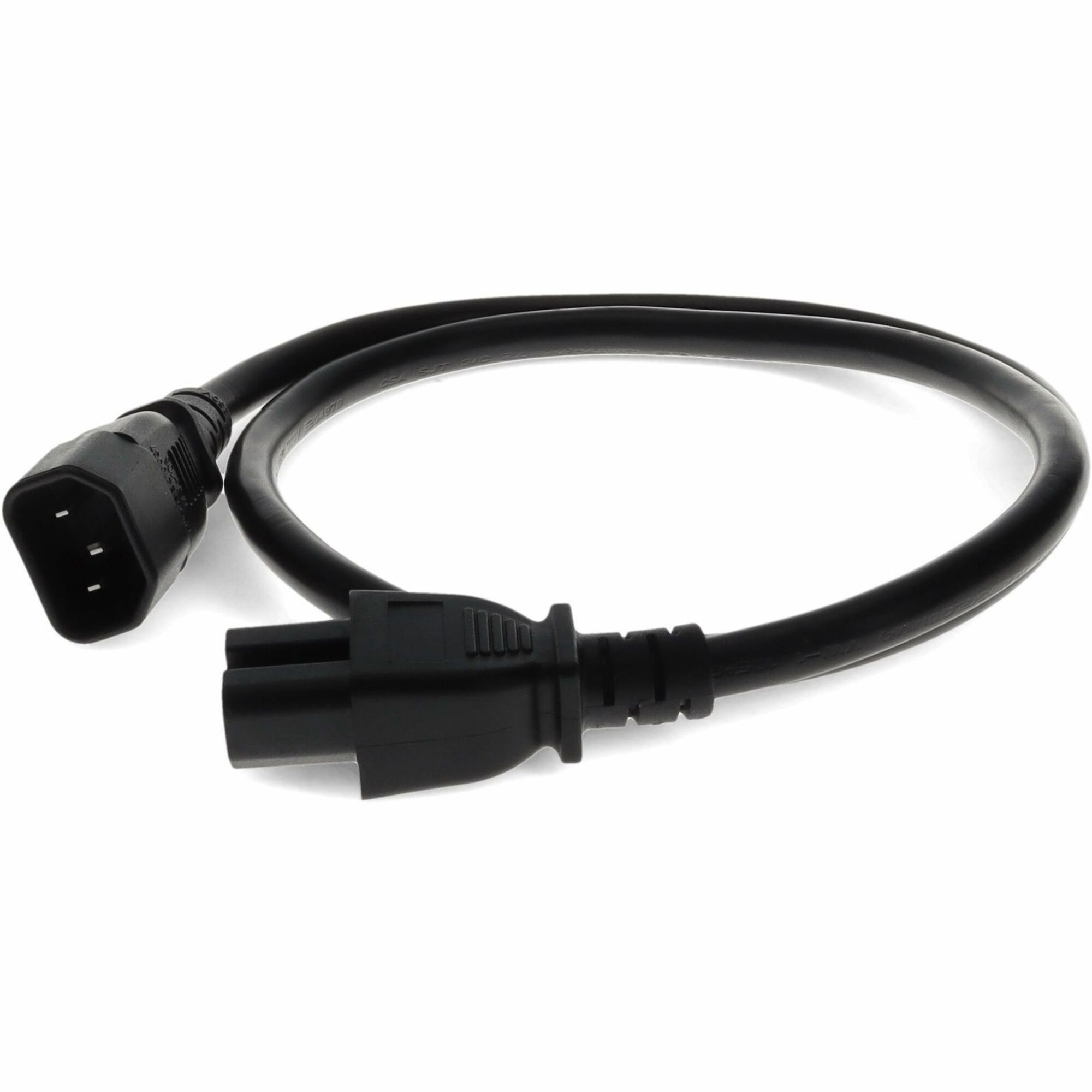 AddOn 6ft C14 to C15 14AWG 15A Black 100-250V Power Cable
