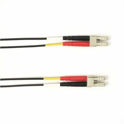 Black Box OM3 50/125 Multimode Fiber Patch Cable OFNP Plenum LC-LC BK 4M
