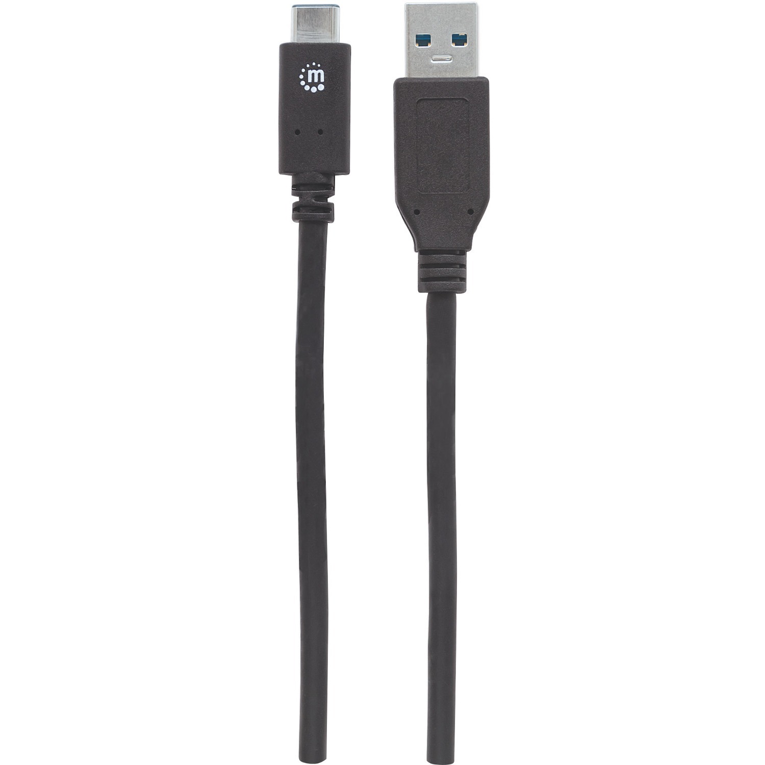 USB-C to USB-A Cable, 1m, Male to Male, 10 Gbps (USB 3.2 Gen2 aka USB 3.1), 3A (fast charging), SuperSpeed+ USB, Black, Lifetime Warranty, Equivalent to USB31AC1M