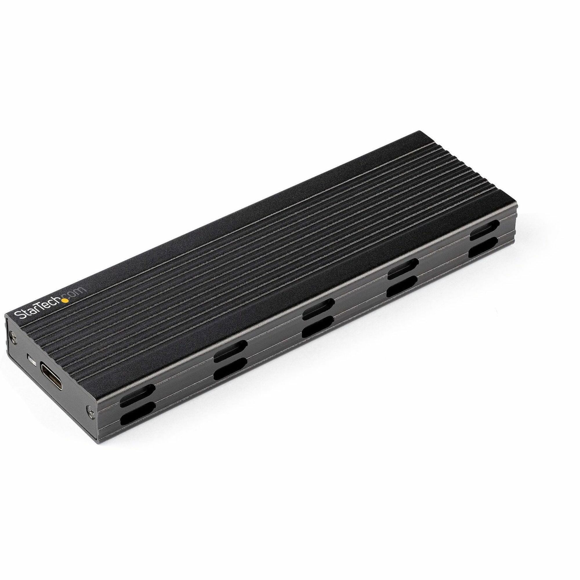 StarTech.com USB-C 10Gbps to M.2 NVMe or M.2 SATA SSD Enclosure, Portable M.2 PCIe/SATA SSD Aluminum Enclosure, USB-C & USB-A Host Cables