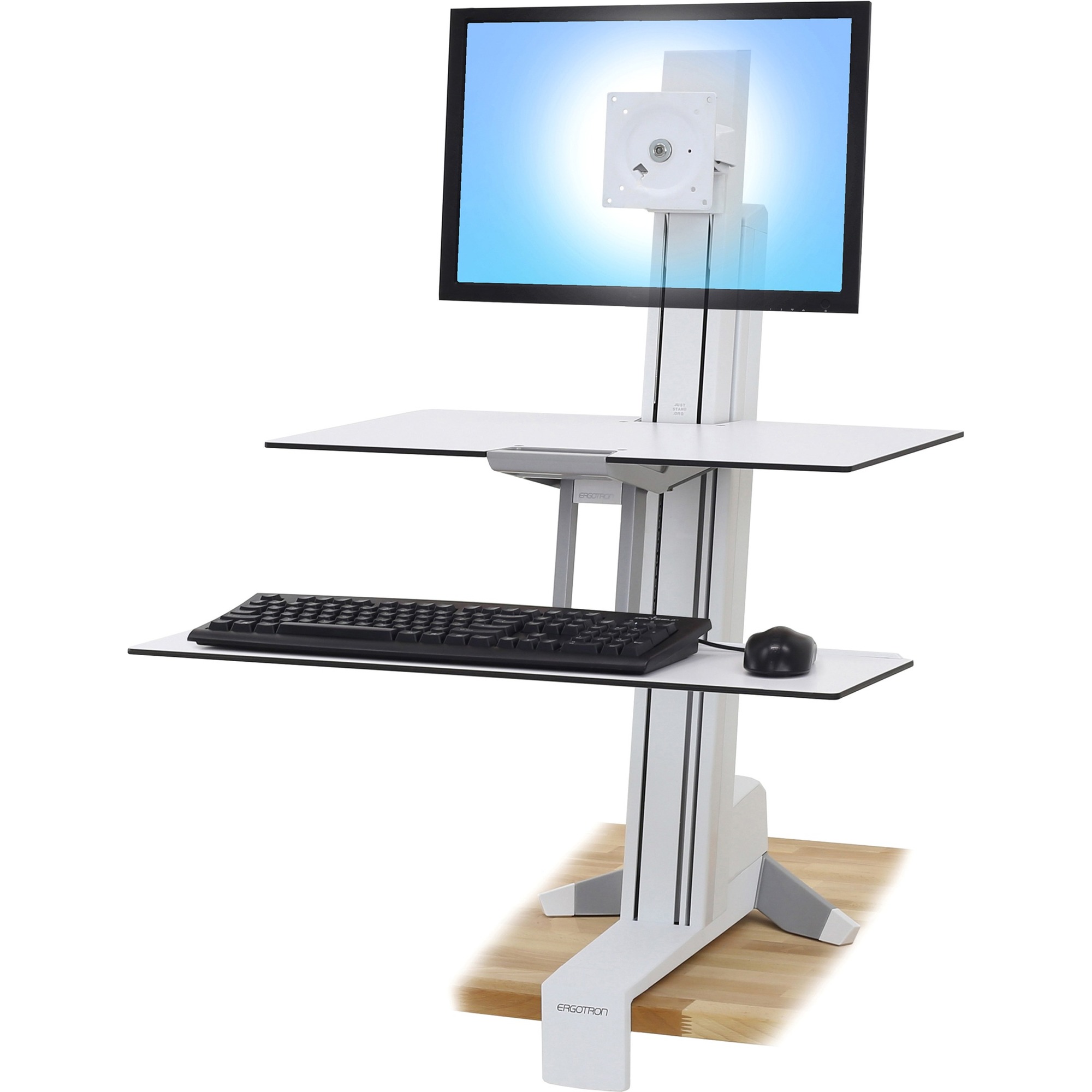 Ergotron WorkFit-S, Single LD with Worksurface+ (White)