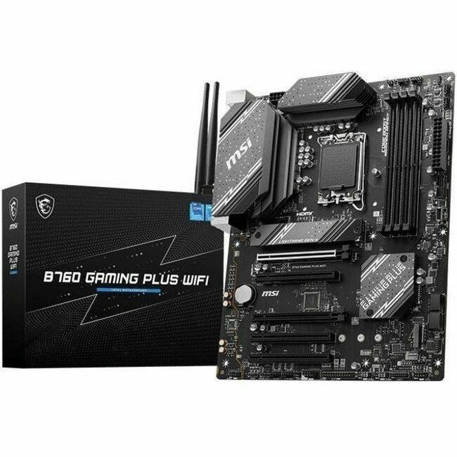 MSI B760 GAMING PLUS WIFI Gaming Desktop Motherboard - Intel B760 Chipset - Socket LGA-1700 - ATX