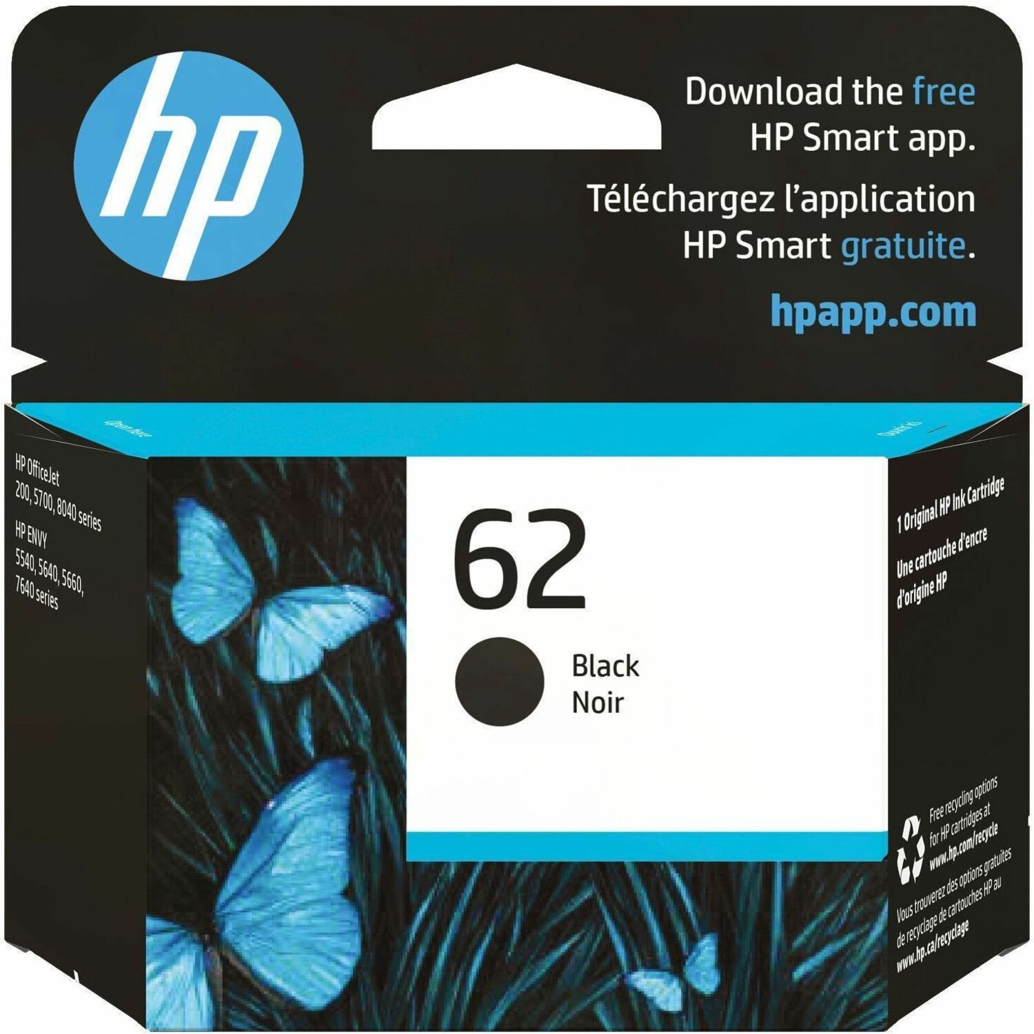 HP 62 Original Ink Cartridge - Single Pack