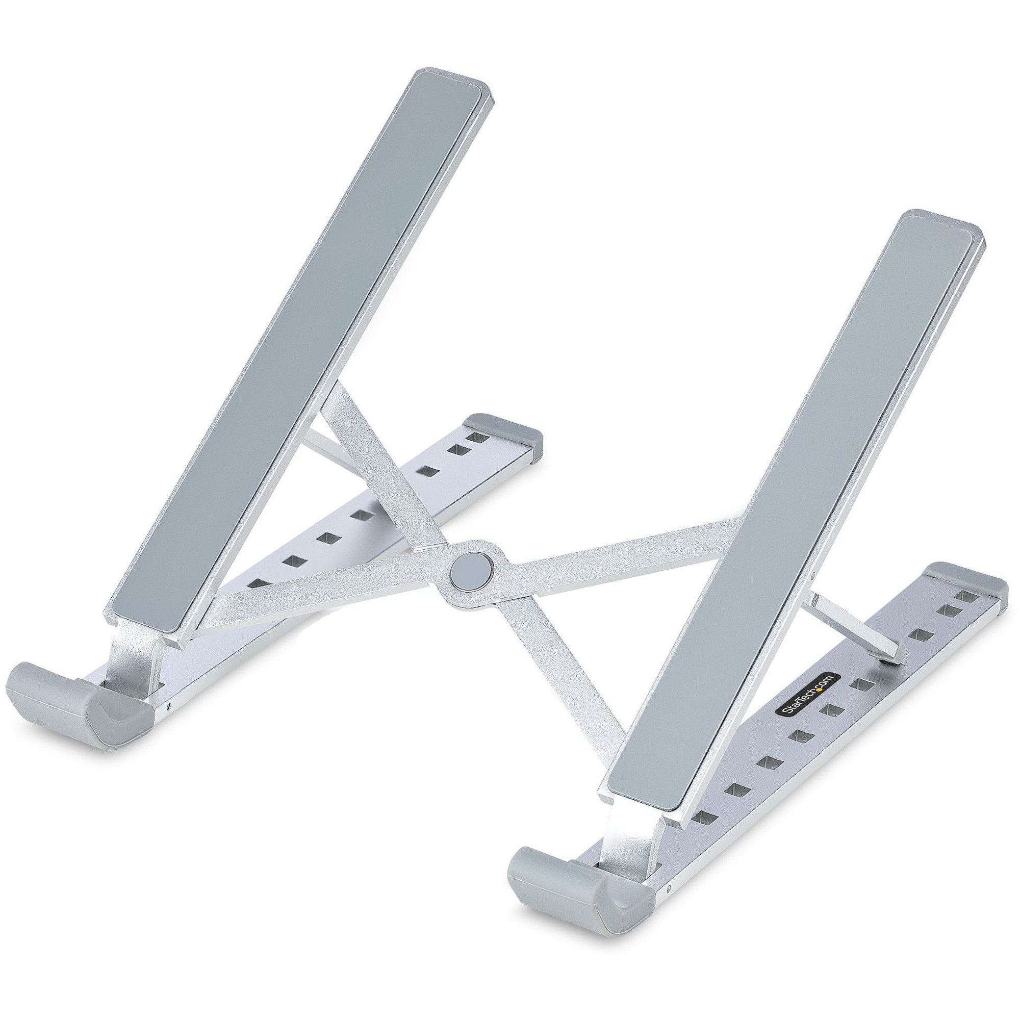 StarTech Foldable Laptop Riser Stand, Portable Height Adjustable Ergonomic Laptop Stand, Tilt/Raised/Angled Laptop/Tablet Stand