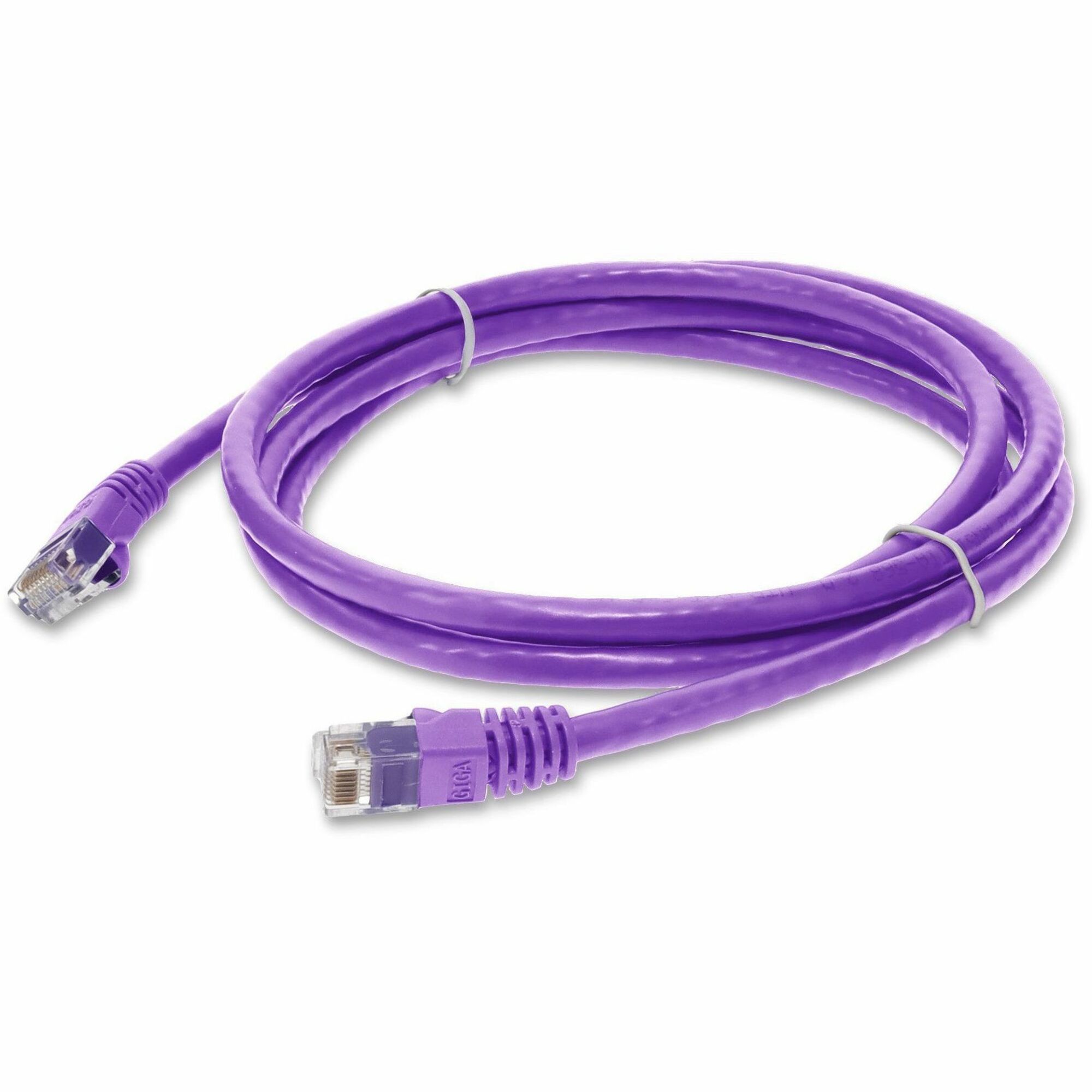AddOn 4ft Violet CAT 6 PVC Ethernet Cable Snagless Easy Clear Boot TAA RJ-45 M/M