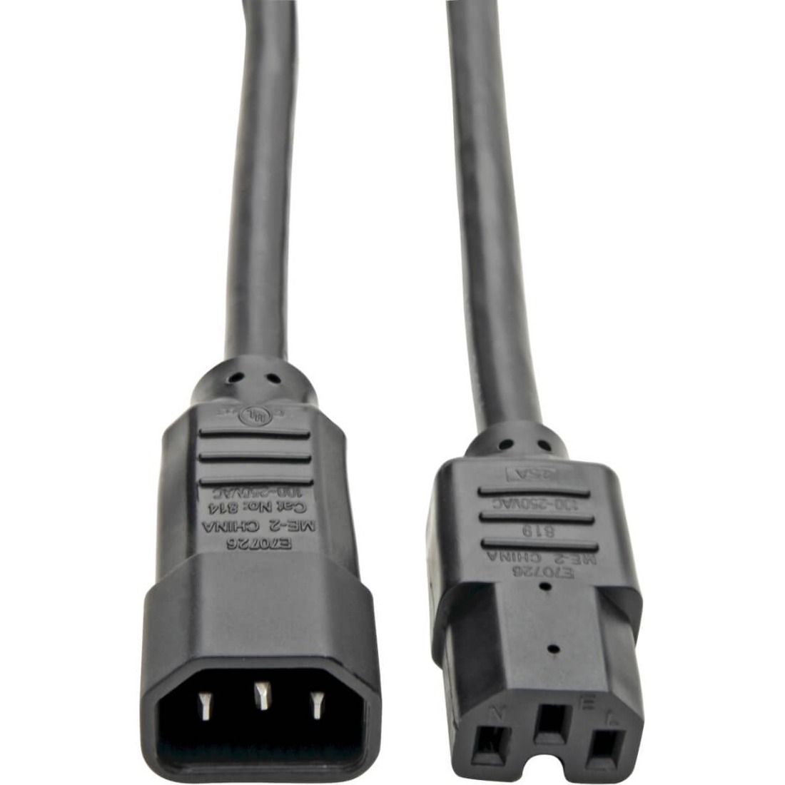 Tripp Lite by Eaton Power Cord C14 to C15 - Heavy-Duty 15A 250V 14 AWG 3 ft. (0.91 m) Black