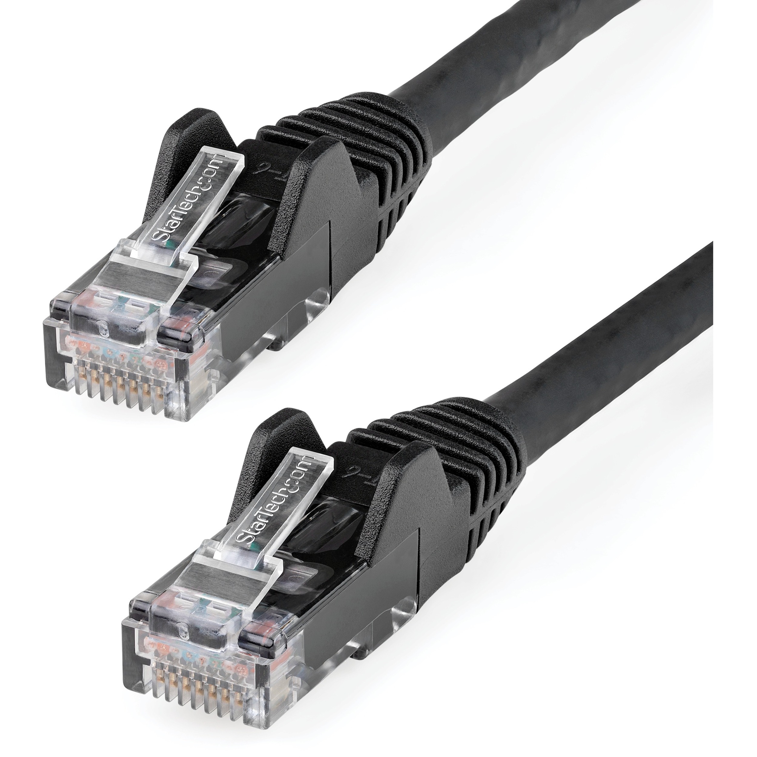 StarTech.com 30cm(1ft) CAT6 Ethernet Cable, LSZH (Low Smoke Zero Halogen) 10 GbE Snagless 100W PoE UTP RJ45 Black Network Patch Cord, ETL