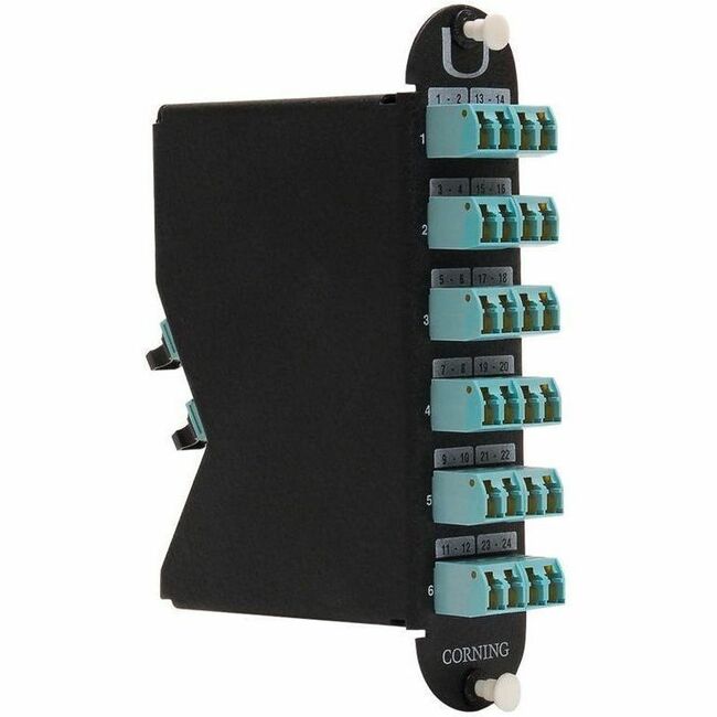 Corning Plug & Play Universal Module, LC Low-Loss, 24 F, Shuttered LC Duplex to MTP, OM4