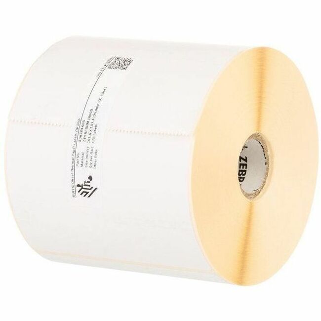 Zebra Label Paper 2 x 1.25in Direct Thermal Zebra Z-Perform 1000D 0.75 in core