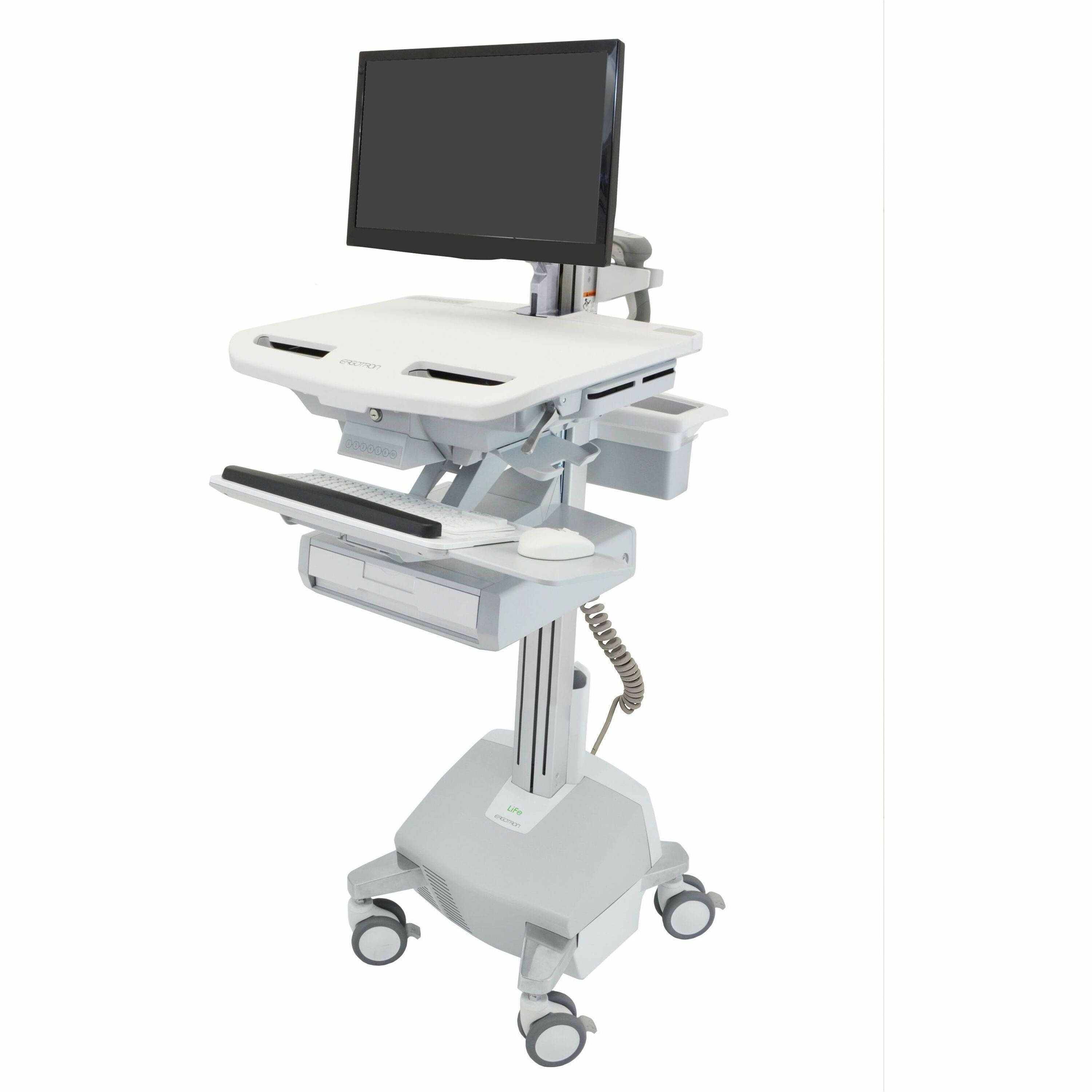 Ergotron StyleView Cart with LCD Arm, LiFe Powered, 1 Drawer (1x1), US/CA/MX