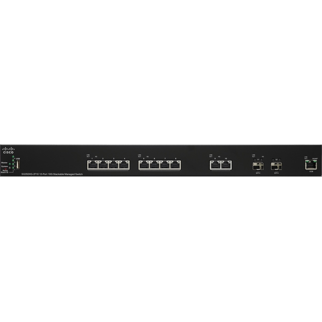 Cisco SG350XG-2F10 12-Port 10GBase-T Stackable Switch