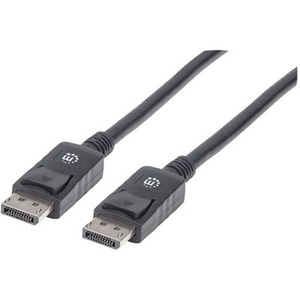 DisplayPort 1.2 Cable, 4K@60hz, 1m, Male to Male, With Latches, Fully Shielded, Black, Lifetime Warranty, Equivalent to DISPL1M