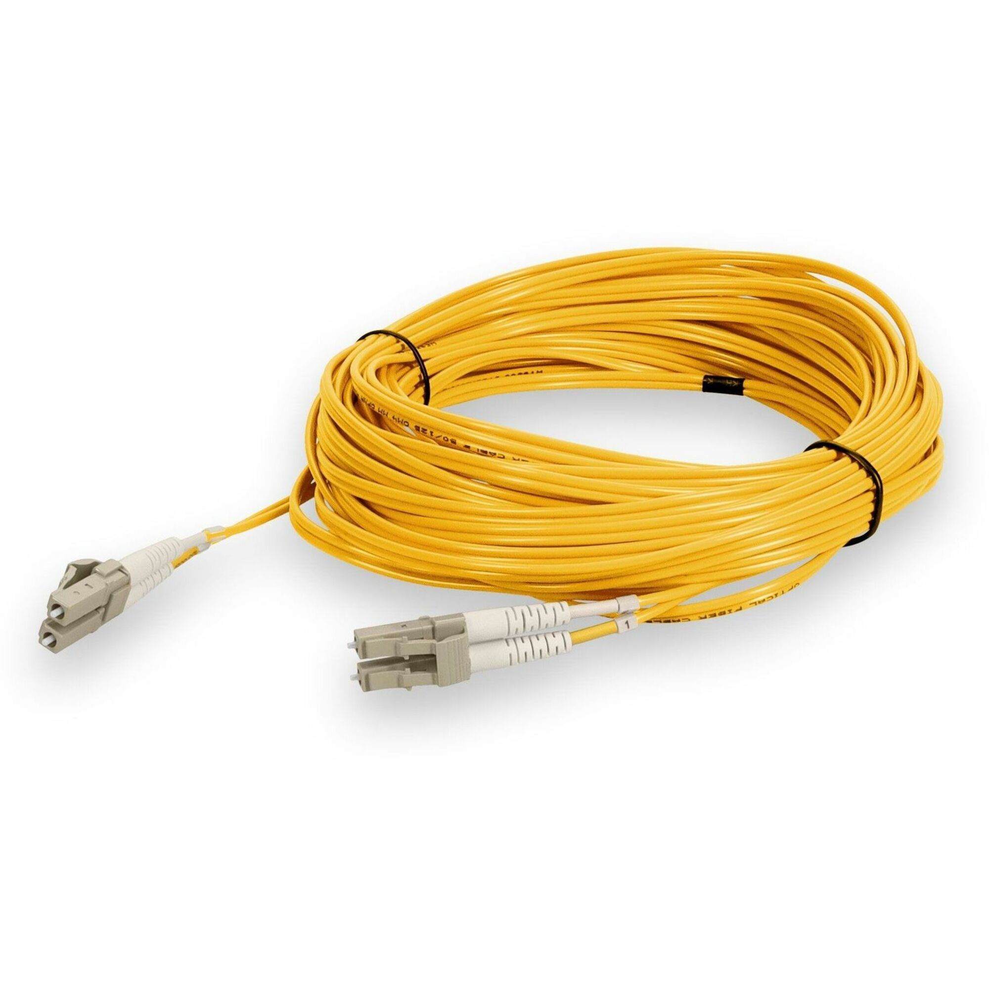 AddOn 20m LC to LC Yellow OM3 Duplex OFNR (Riser-Rated) Fiber Patch Cable