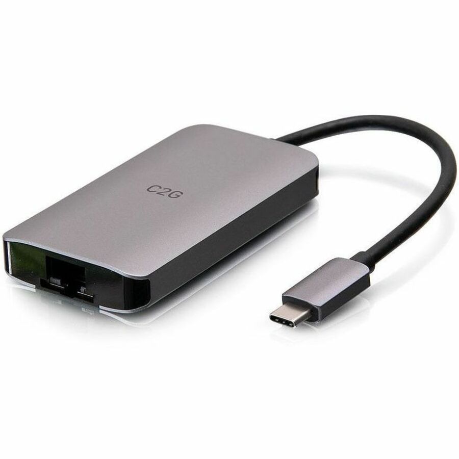 C2G USB-C&reg; 4-in-1 Mini Docking Station with HDMI&reg;, USB-A, Ethernet, and USB-C Power Delivery up to 100W - 4K 30Hz