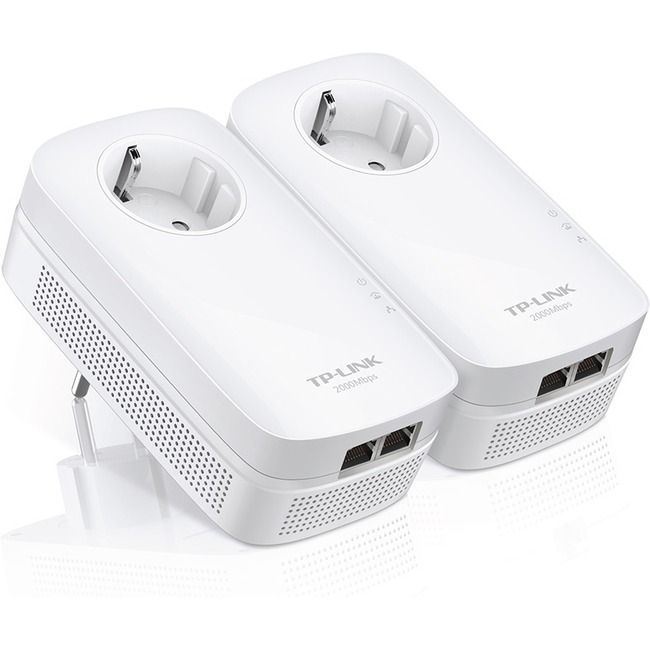 TP-Link TL-PA9020P KIT - AV2000 2-Port Gigabit Passthrough Powerline Starter Kit