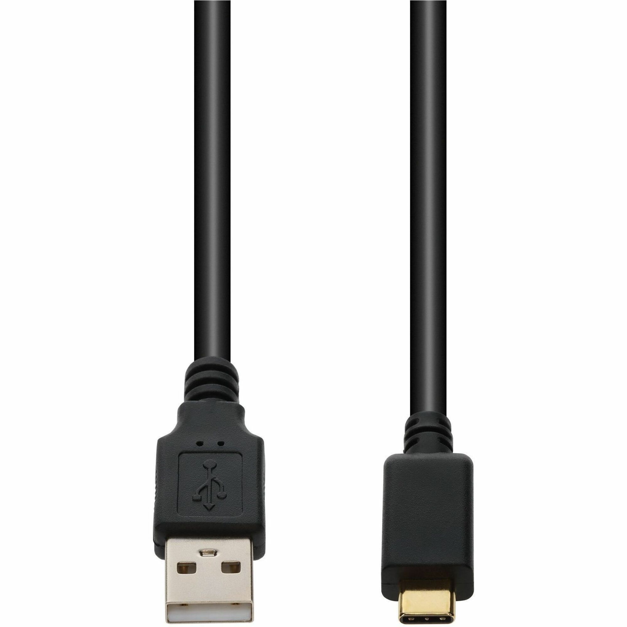 AddOn 2m USB A 2.0 (Male) to USB C 2.0 (Male) Black Cable, 480Mbps