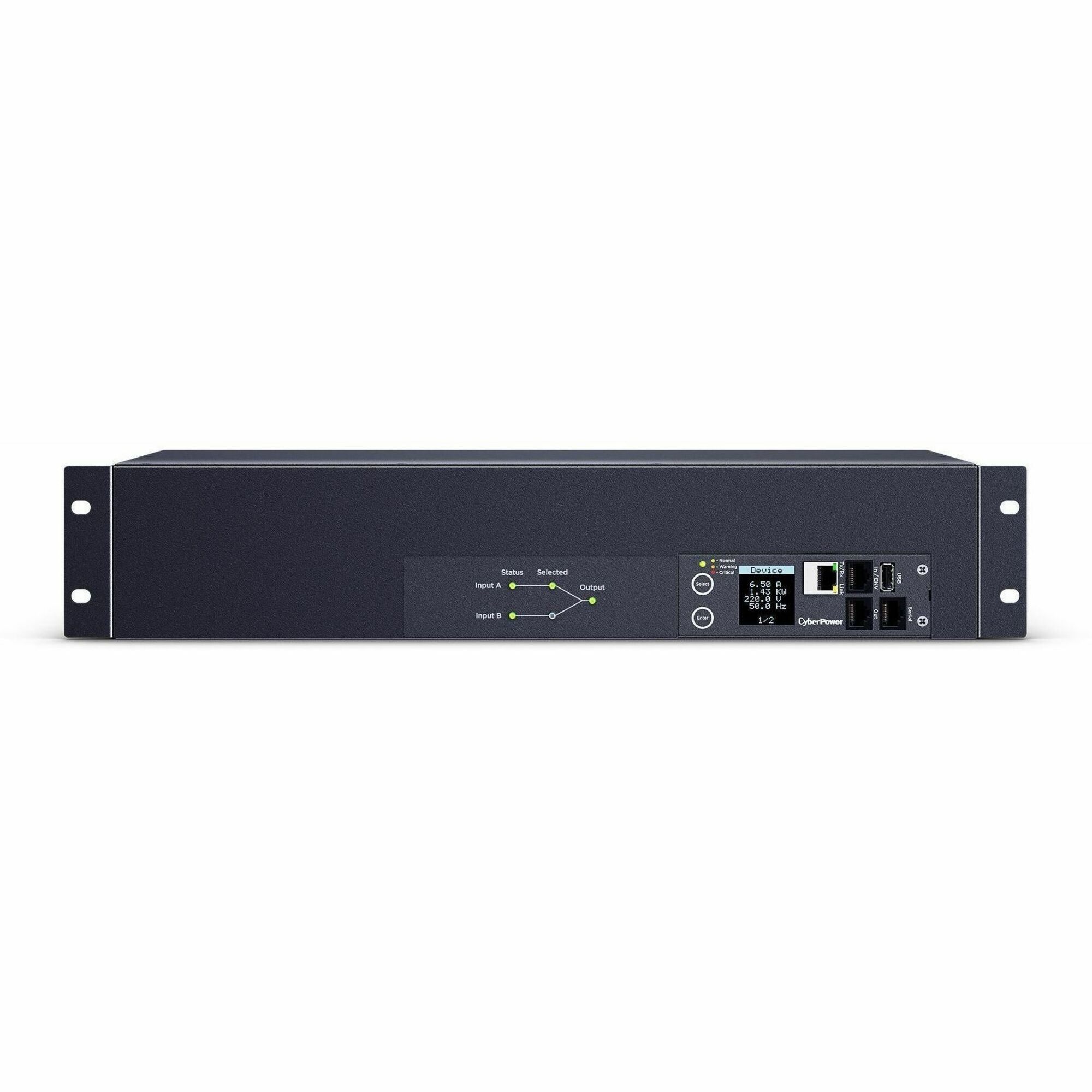 CyberPower PDU44007 Single Phase 240 - 200 VAC 30A Switched ATS PDU
