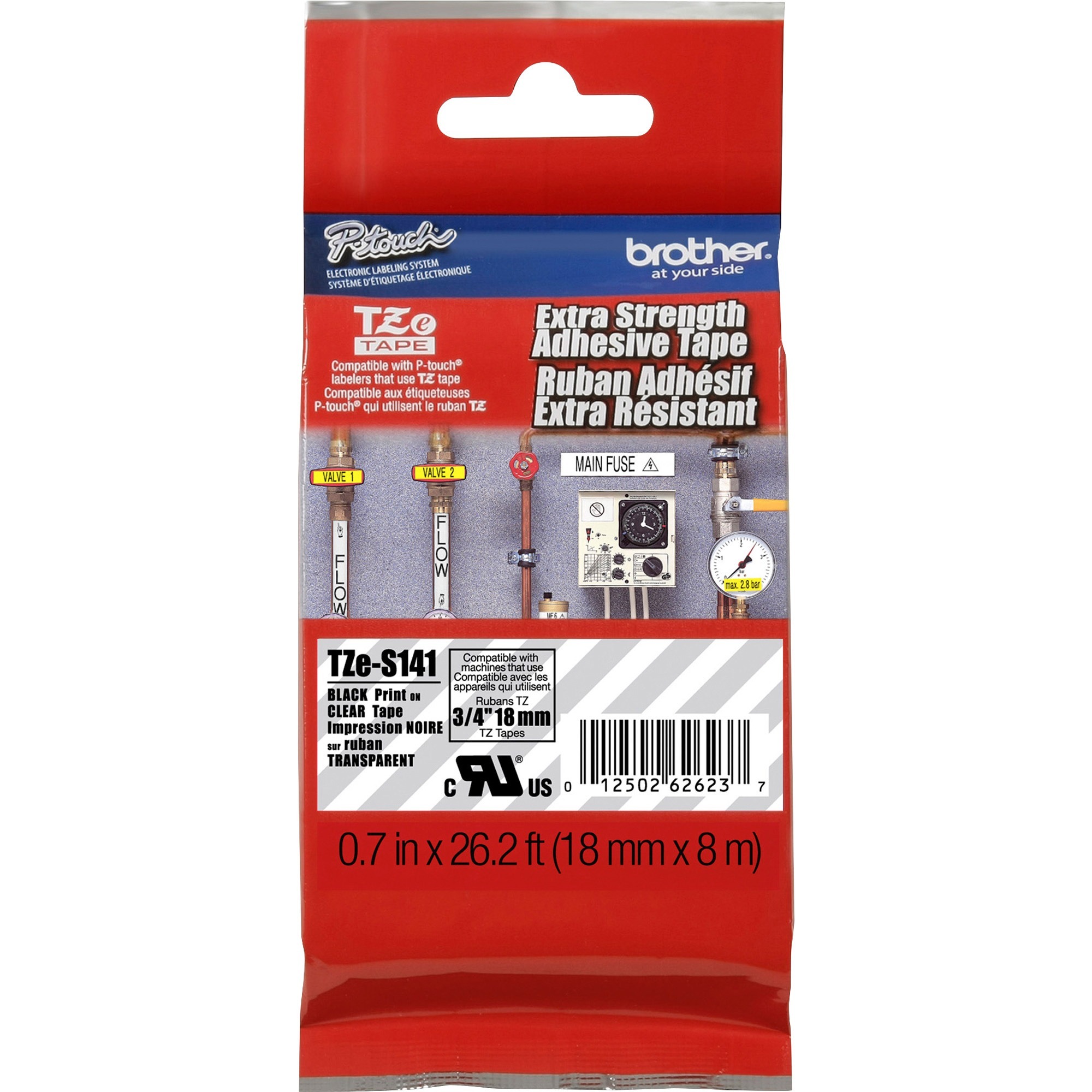 P-touch Extra-Strength Adhesive 3/4" Laminated Tapes