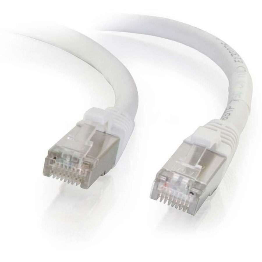 C2G-9ft Cat6 Snagless Shielded (STP) Network Patch Cable - White
