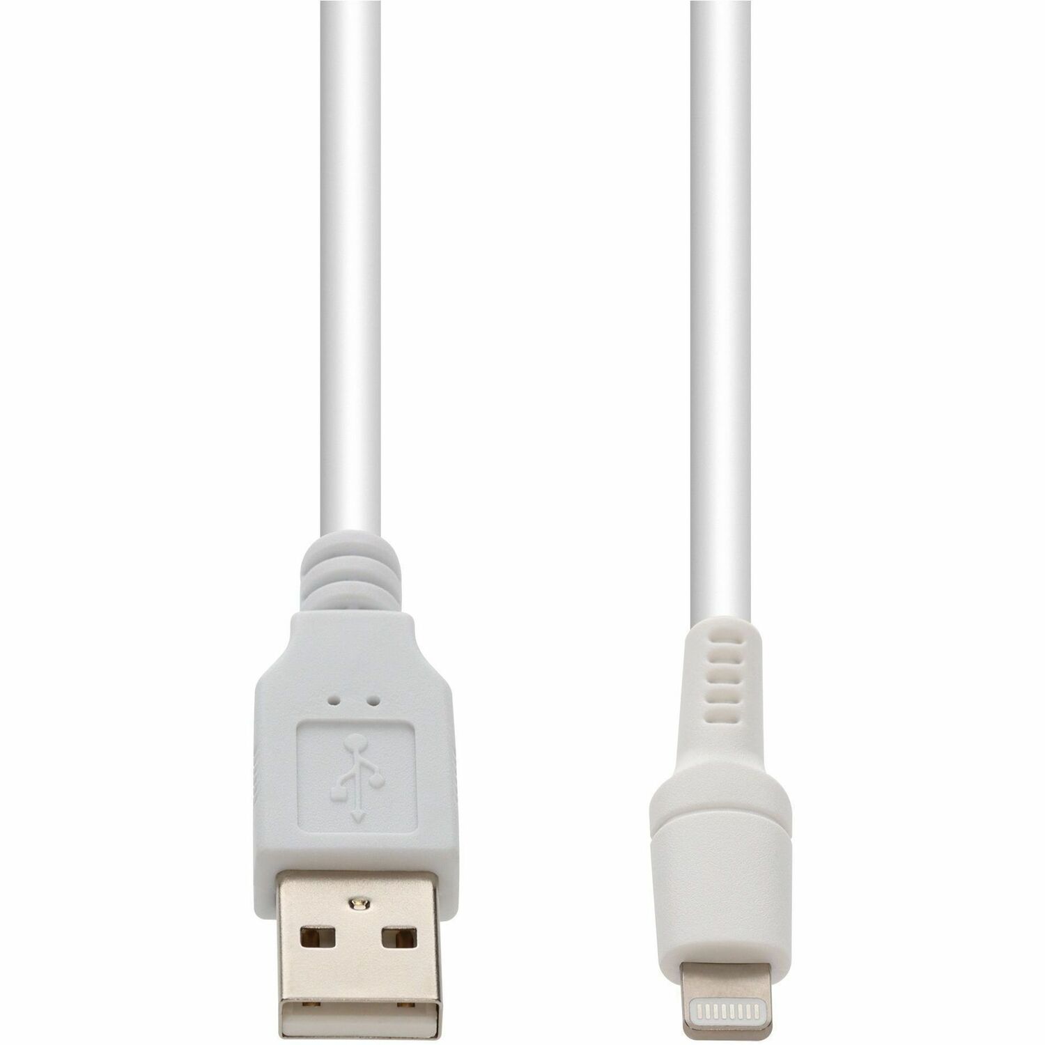AddOn 6in USB A 2.0 (Male) to Lightning (Male) MFI White Cable, 480Mbps