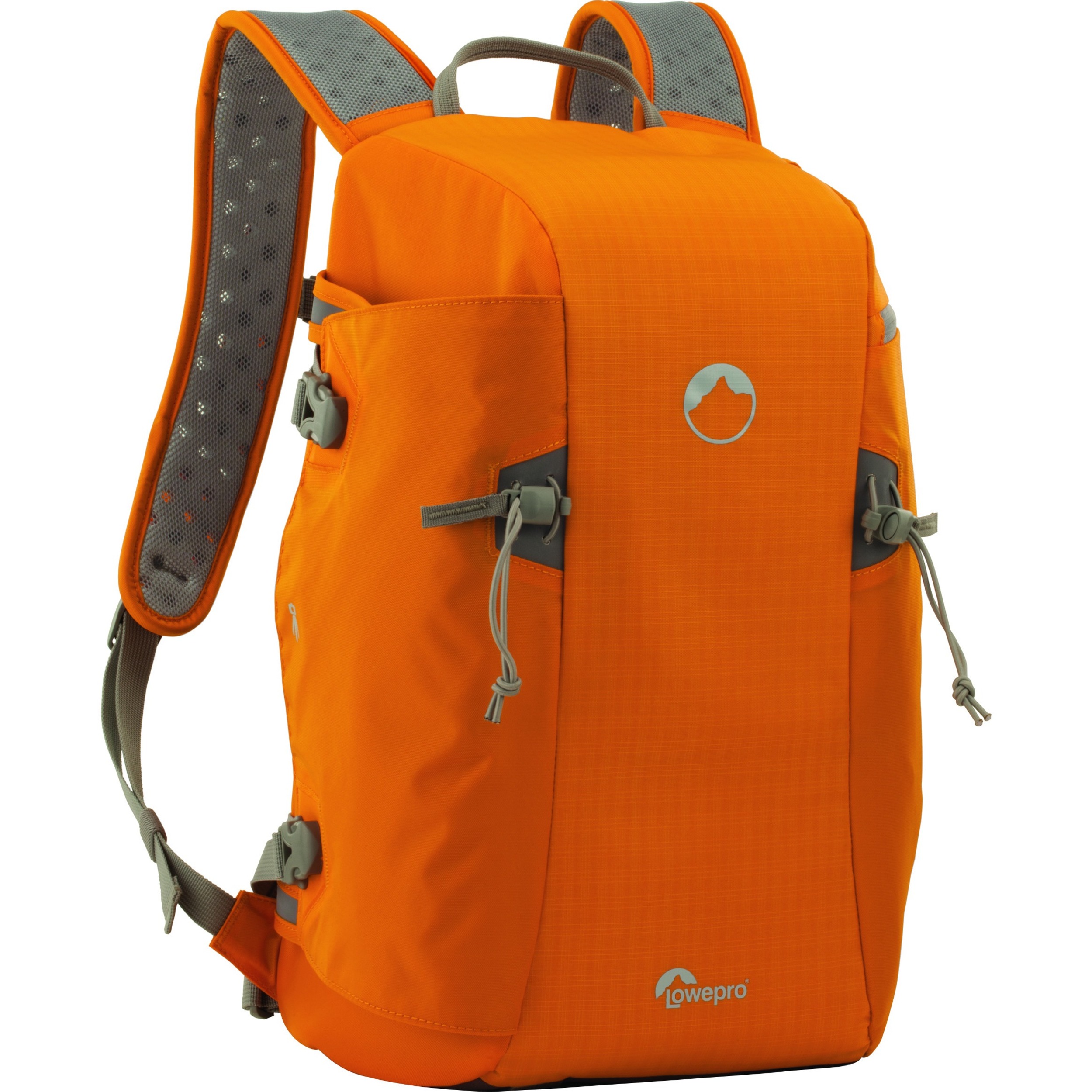 Lowepro Flipside Sport Carrying Case (Backpack) Camera, Accessories, Tripod, Bottle, Cable, Memory Card - Light Gray, Lowepro Orange